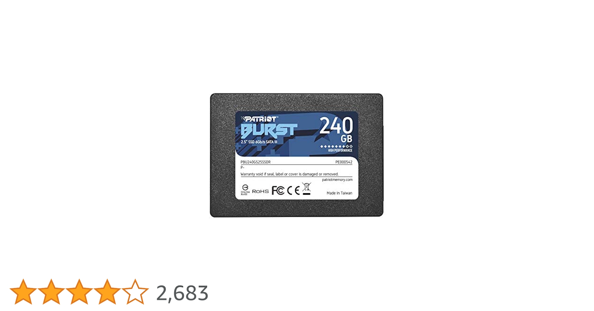 Amazon | Patriot Memory Burst 240GB SATA3 内蔵型SSD 6Gb/s